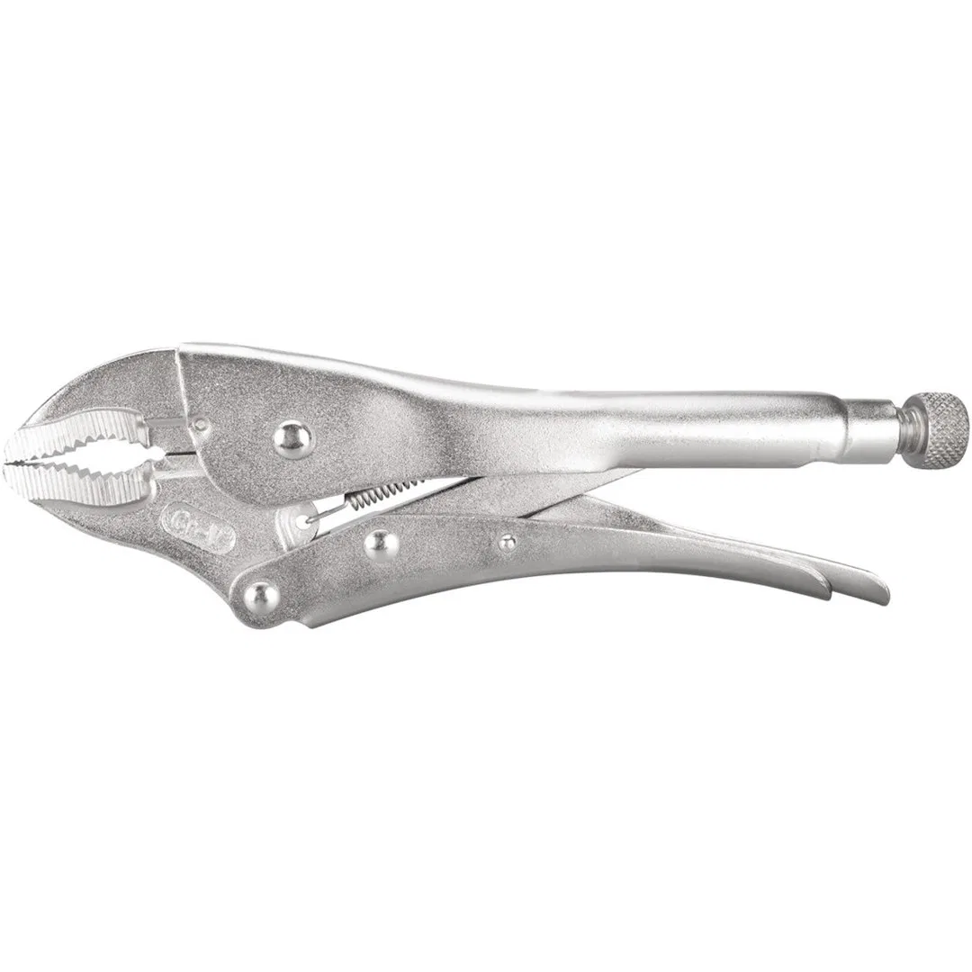W30756 – PERFORM TOOL Pliers, Curved Jaw Locking 10 Inch Length Non-Reversible With Automatic Return Chrome Vanadium ...